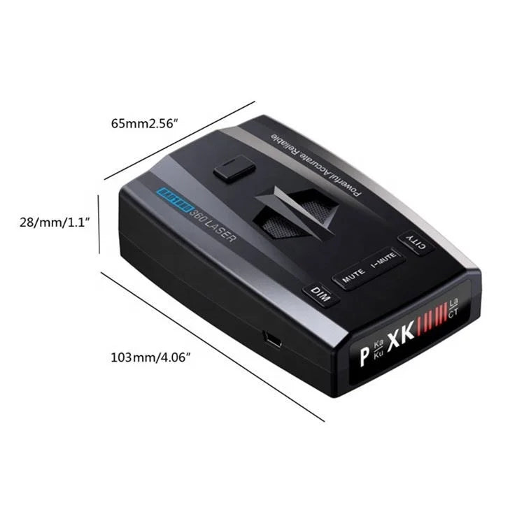 2023 Full-Band Monitoring 360 GPS Camera Laser Radar Detector Voice Alert