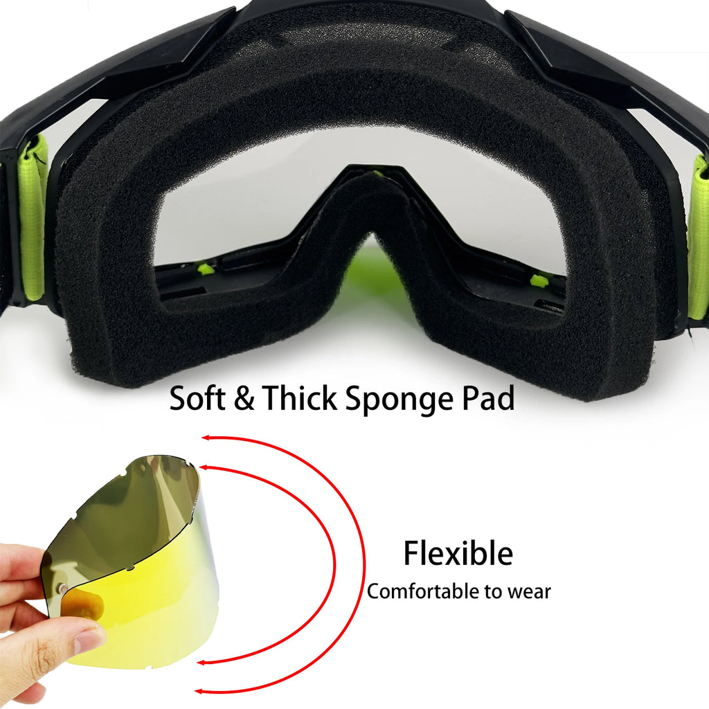 Motorcycle Goggles 100%-Premium Off-Road Riding Glasses