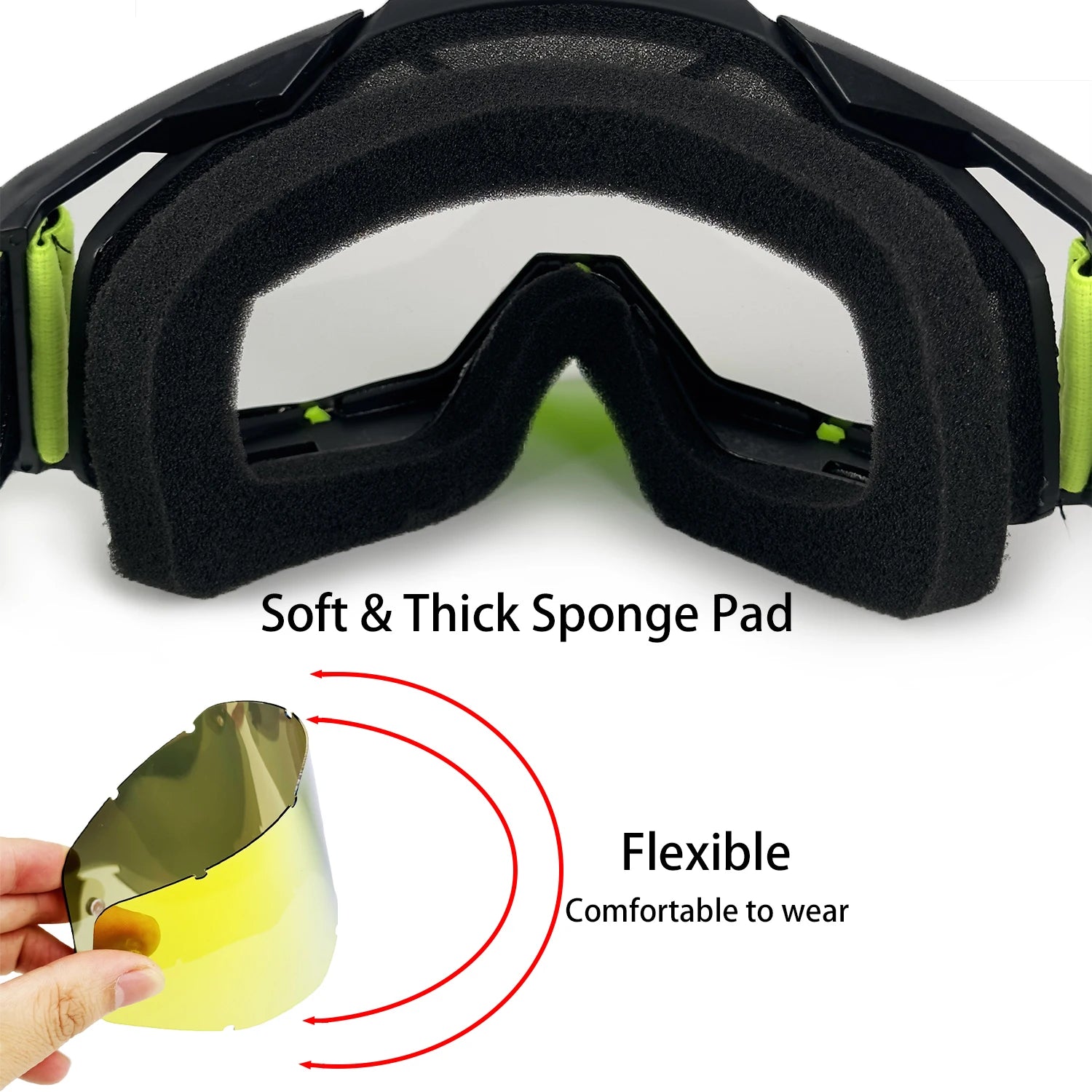 Motorcycle Goggles 100%-Premium Off-Road Riding Glasses