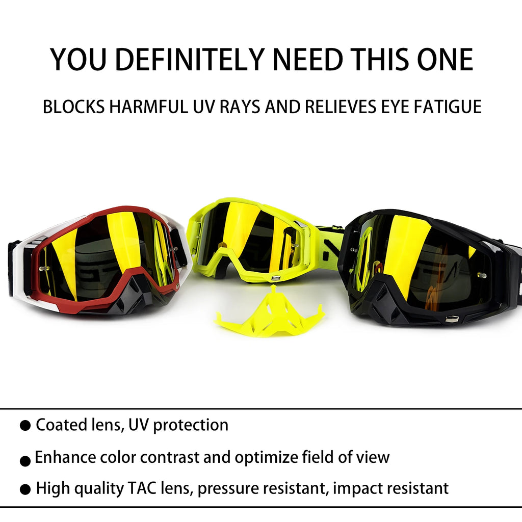 Motorcycle Goggles 100%-Premium Off-Road Riding Glasses